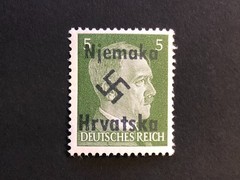 Germany WWII propaganda fantasy ovpt (CROATIA) 5 Rpf. MNH /s1 #c25