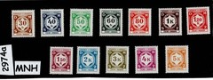 MNH stamp set 001-012 1941 Third Reich officials BaM Germany occupation #2974a