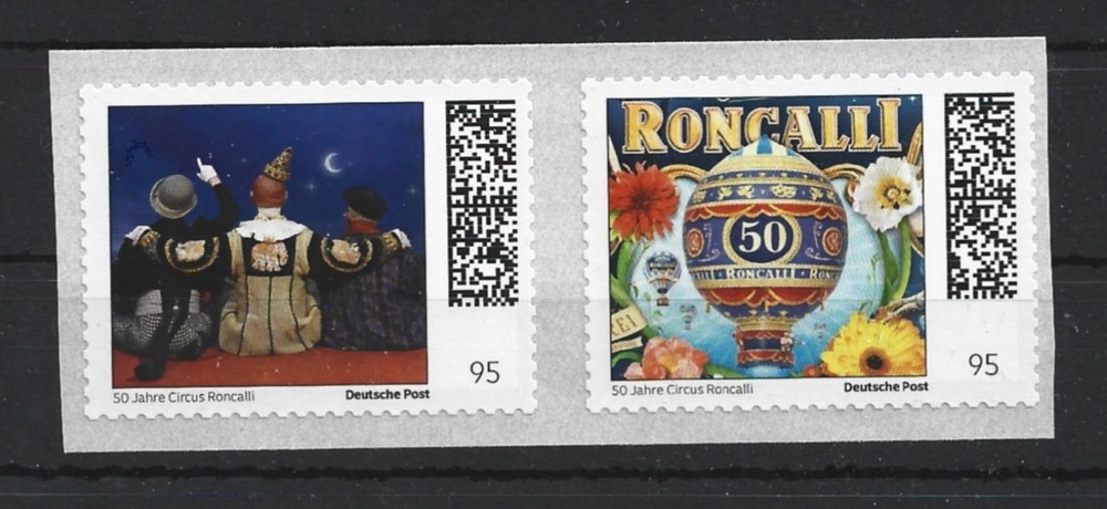 Germany APR 2026 Special Issue 50 Years of Roncalli Circus Theater MNH Pair Roll