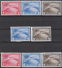 Stamp Germany Graf Zeppelin Reprint Set Polar Chicago Filler MNH