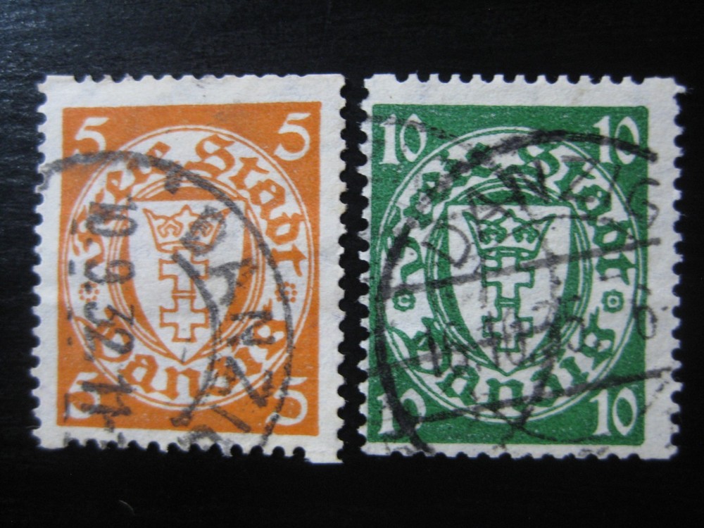 DANZIG GDANSK Mi. #193D-194D scarce used stamp set! CV $28.75