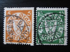 DANZIG GDANSK Mi. #193D-194D scarce used stamp set! CV $28.75