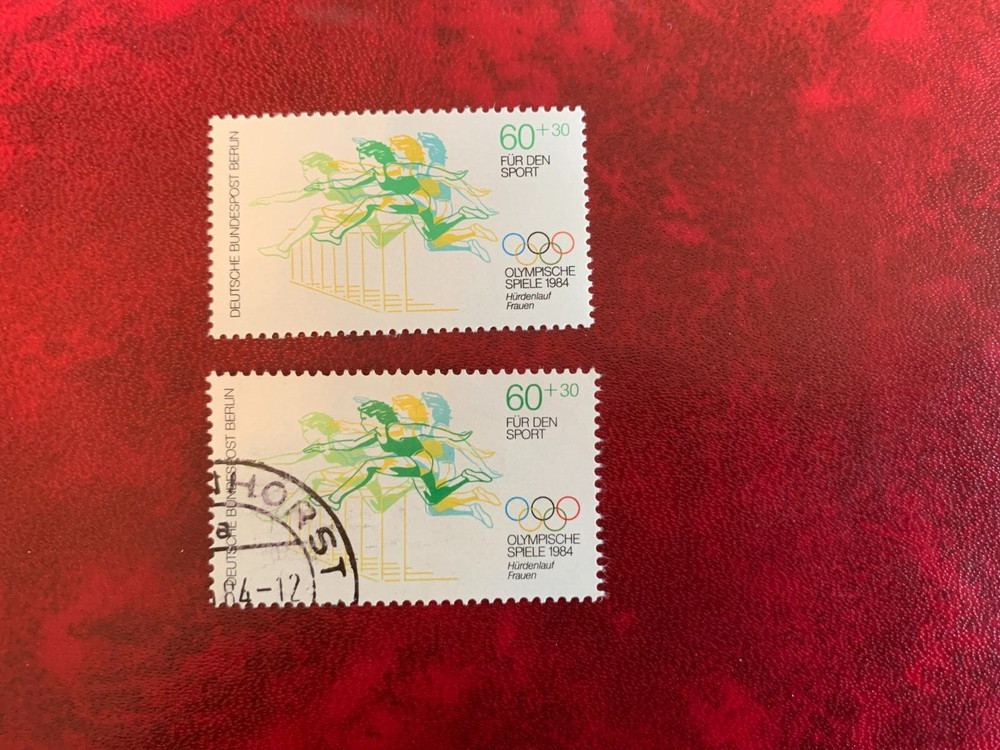 GERMANY BERLIN 1984 USED & MNH FUR DEN OLYMPIC GAMES HURDLES HURDLING ATHLETICS