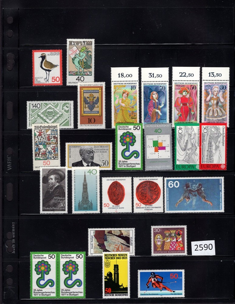 (2590) Germany West, Selection of MNH sets, see description and image