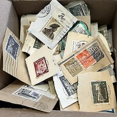 GERMANY BOX LOT OF STAMPS FANCY CANCELS, MINT STRIPS, HITLER, HYPERINFLATION #1