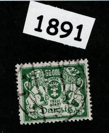 Used stamp Sc 132 Gdansk Poland Danzig 1923 Germany post WWI #1891