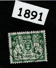 Used stamp Sc 132 Gdansk Poland Danzig 1923 Germany post WWI #1891