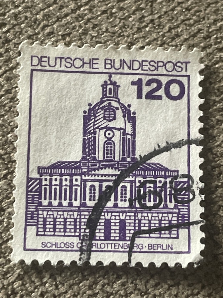 GERMANY DEUTSCHE BUNDESPOST CASTLES PALACES 120 VIOLET CHARLOTTENBURG TKS293*