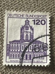 GERMANY DEUTSCHE BUNDESPOST CASTLES PALACES 120 VIOLET CHARLOTTENBURG TKS293*
