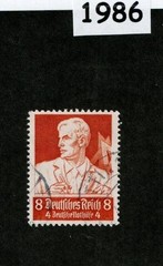 Used Stamp B63 Architect Professions Third Reich era Germany 1934 #1986