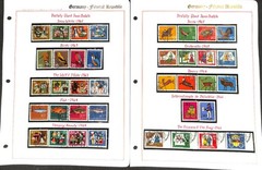 Germany Stamp Collection in 60 Page Album, 1954 to 1979 Postally Used