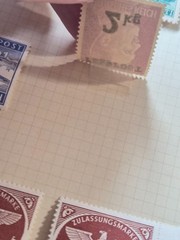 7 Vintage German Military Airmail Parcel Post Stamps Feldpost 1941 – 1950 WWII