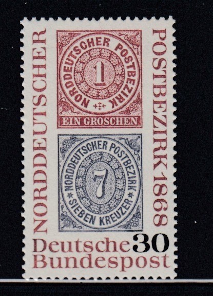 WEST GERMANY North German Confederation Postage MNH stamp