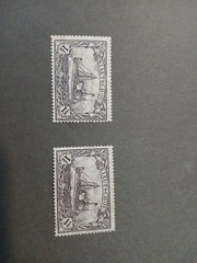 Kiautschou 41 (Pair) 1.50 Dollar Yacht MLH / Very Fine Watermark!!! Rare!!!