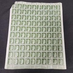 1941 5 Pfenning German Adolph Hitler Full Stamp Sheet WW2 Third Reich