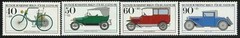 Germany Berlin – 1982 4v. MNH Vintage Motorcycle & Cars