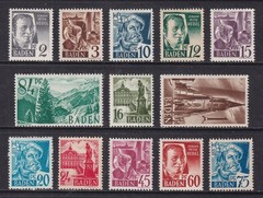 GERMANY 1947-48 Baden 1st Definitive set SG FB1-FB13 MH/*