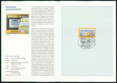 GERMANY FOLDER 2002/S1 AUTOMATENMARKEN ATM MACHIN STAMPS