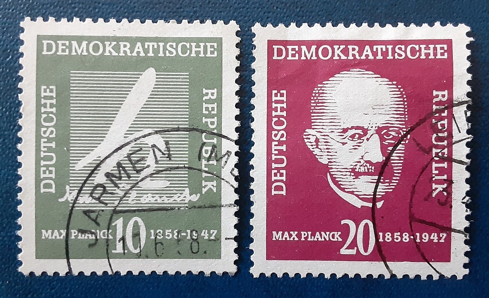 DDR Germany 1958 Used Plank Mi 6Mi 626-7 Scott 383-4 XF 7597