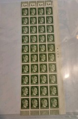Deutsches Reich 5 Pfennig Vintage WW2 Green Adolf Hitler Stamps NMNH