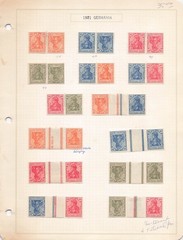 Germany 1921 Germania & Numerals Booklet Panes Se-Tenant Tête-Bêche Lot 4 Pages