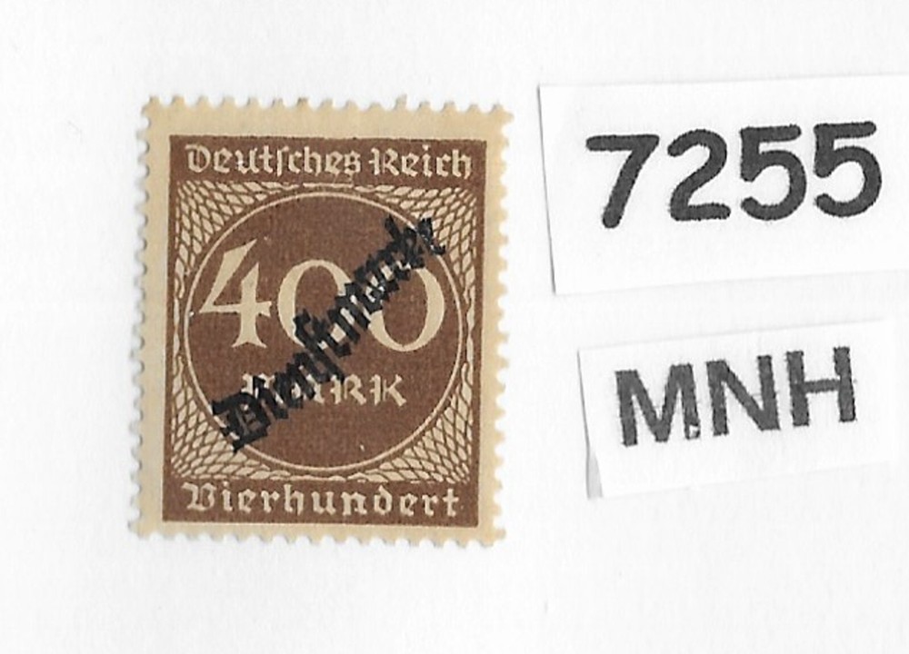 #7255 MNH Stamp Sc 027 Overprint surcharge Weimar Republic Germany 1923