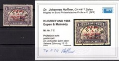 Eupen &malmedy 7C Good Type Postmarked BPP Certificate (AA2458