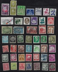 Old Original Collection 47 Different Germany Stamps Used Very Rare