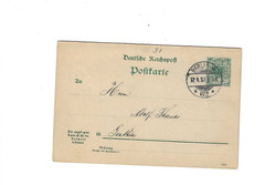 GERMANY 1897 Post Card (with Reply Card) sent from Berlin to Genthin