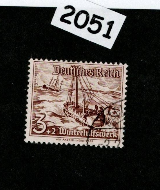 Used stamp Scott B107 1937 Winter relief Culture fund Germany #2051