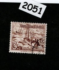 Used stamp Scott B107 1937 Winter relief Culture fund Germany #2051