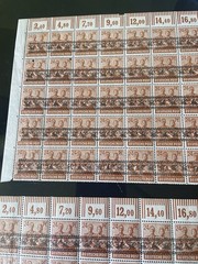1948 Lot Of 2 X 50 Blocks Stamp Germany Allied Occupation Overprint. 24pf. MNH