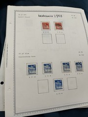 21 ALBUM PAGES BAUTENSERIE 1948 SORTED USED 1149