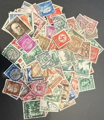 Lot Stamp Germany WWII 3rd Reich Hitler Hindenburg 100 Different Premium U