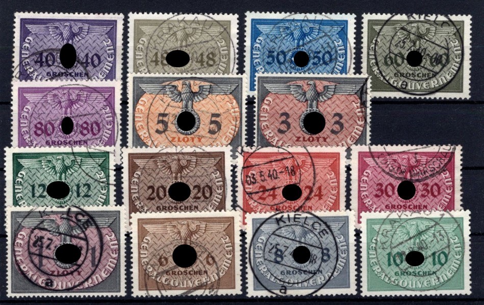 GG DIENST 1/15 Set Overprinted 50EUR Mint Stamped Germany y73952