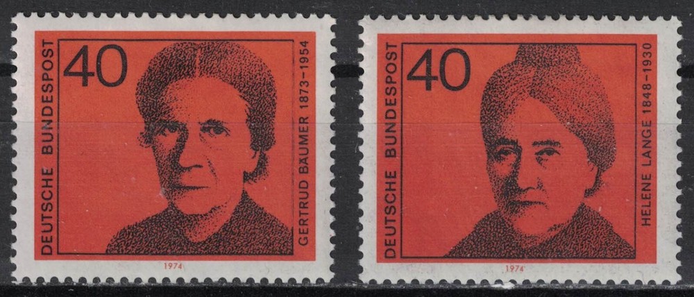 GERMANY:1974 SC#1129-30 MH Honoring German women politicians F