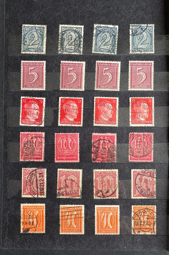Germany Deutsches Reich, Stamp Lot 24 Stamps 1920s–1930s Numeral & Hindenburg
