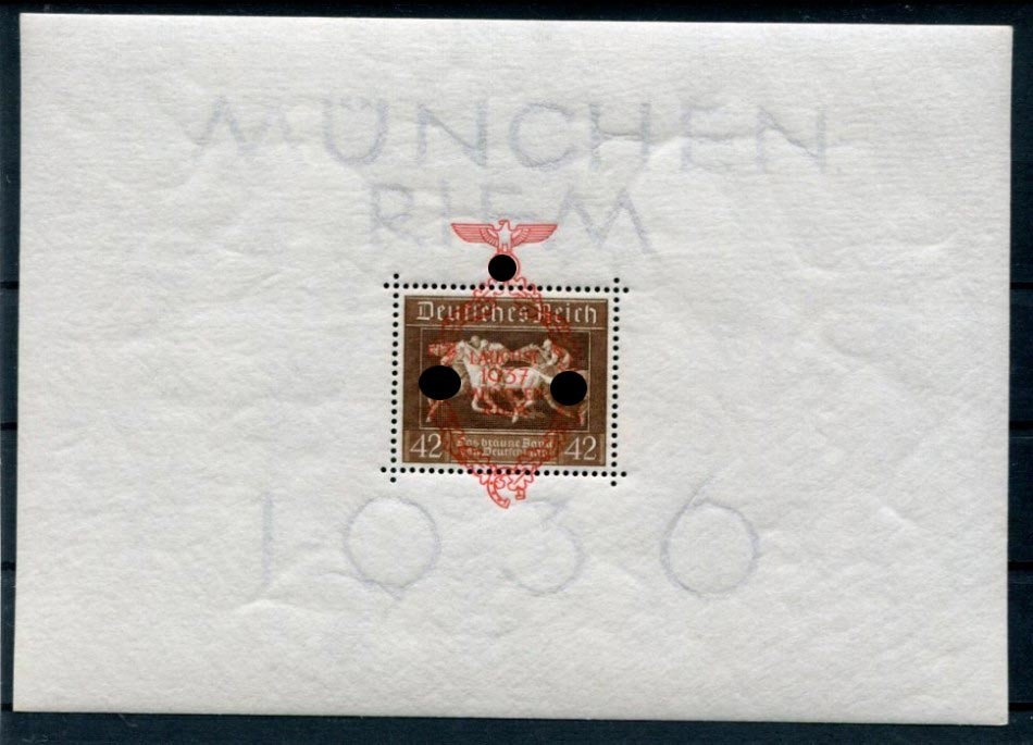Third Reich Horse Block 10 Luxury** MNH Mint Never Hinged 190EUR (y72508