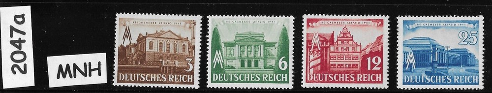 MNH stamp set Sc 498-501 Third Reich Germany 1941 Leipzig Spring Fair #2047a