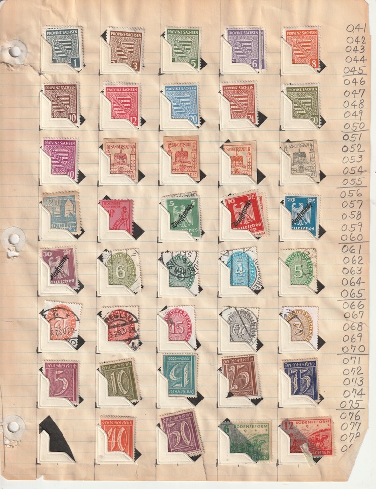 Germany & Colonies Collection on 8 Homemade Pages MNH-MH-Used