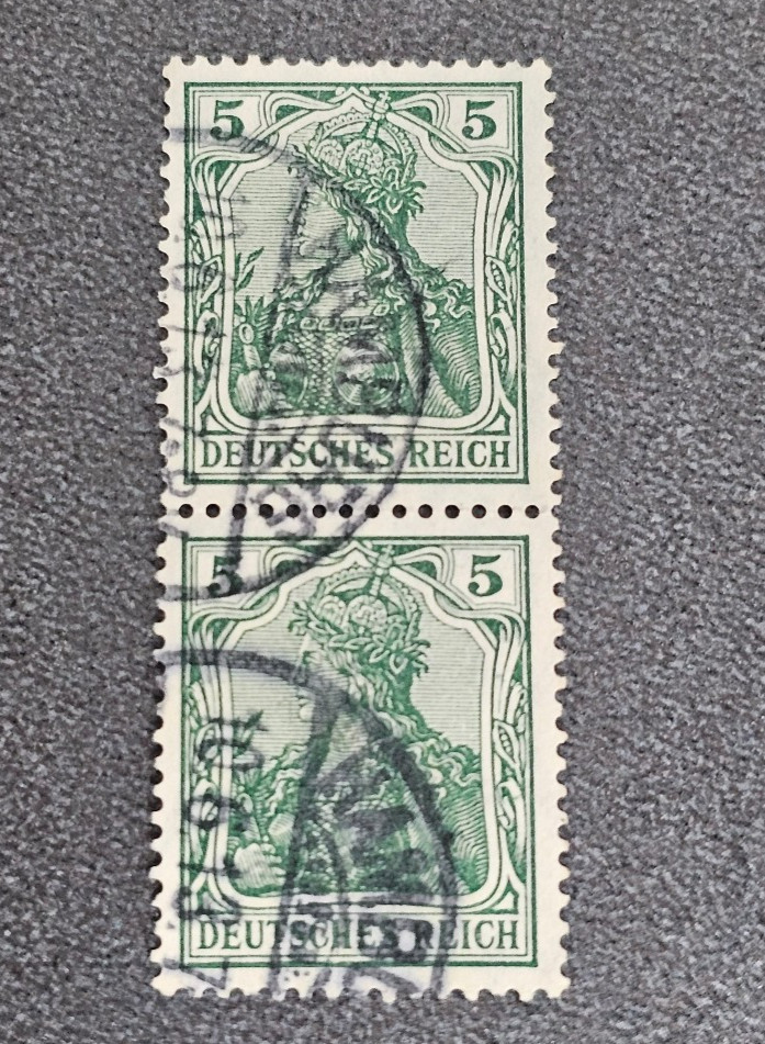 Stamps Germany Deutsches Reich Germania 2x 5 Pfennig 1913 Mi. Nr. 85 [🇩🇪39675]