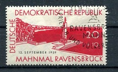 Germany – DDR : Ravensbrück Mahnmal stamp from 1959 – CTO