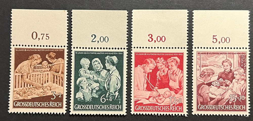 Travelstamps:1944 WWII Germany B253-B256 Mother & Child Charity Mi 869-872 MNHOG