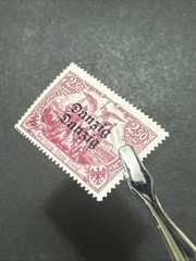 1920 Free City Of Danzig 2.5 Reichsmarko Double Overprint Danzig Rare Old Stamp