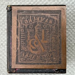 Antique German Postal Wood & Metal Printing Block Stamp Hamburg Half Schilling