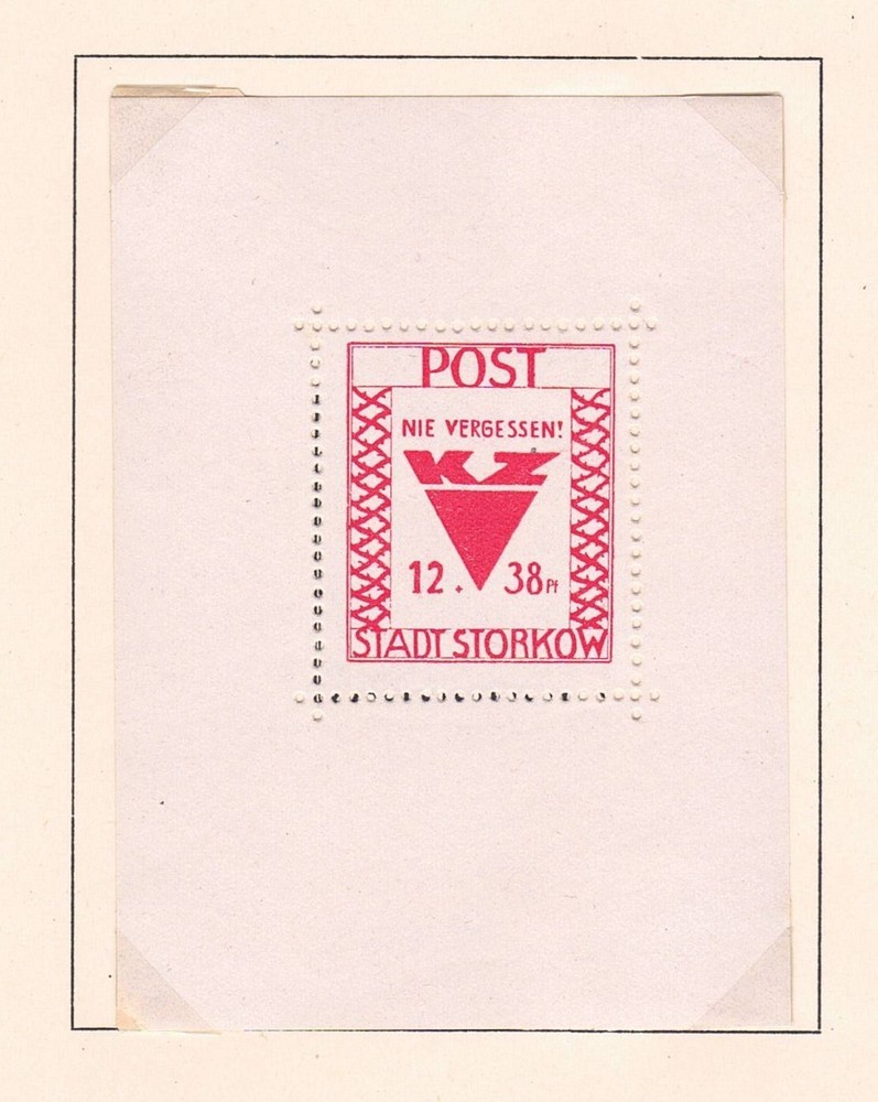 Stadt Storkow – 1946, Souvenir sheet, Victims of Fascism, MNH