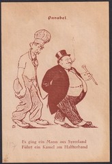 GERMANY (ITEM0364) GERMAN ANTISEMITIC POSTCARD UNDATED (See Description)