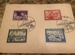 1942 Wien Germany Tag Der Briefmarke Cover Postcard