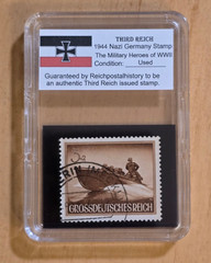 WWII Nazi German Kriegsmarine E Boat Third Reich 1944 Military War Heroes Stamp