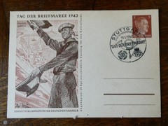 Germany nazi postcard: winter relief 1942, navy, WW II, propagande